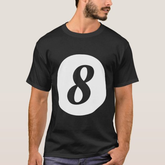 8ボールおもしろい魔法ビリヤードPool Lazy Halloween C Tシャツ (正面)