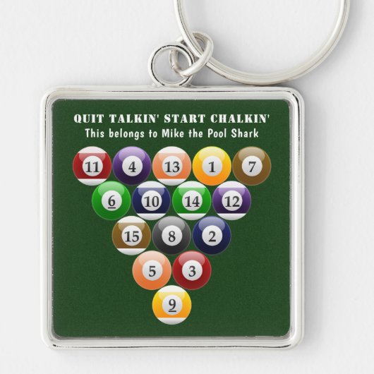 8ボールの棚のビリヤードボールの8ボールのプールのゲーム キーホルダー (正面)