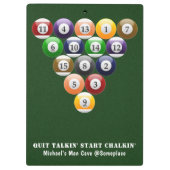 8ボールの棚のビリヤードボールの8ボールのプールのゲーム クリップボード (裏面)