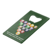 8ボールの棚のビリヤードボールの8ボールのプールのゲーム クレジットカード栓抜き (裏面アングル)