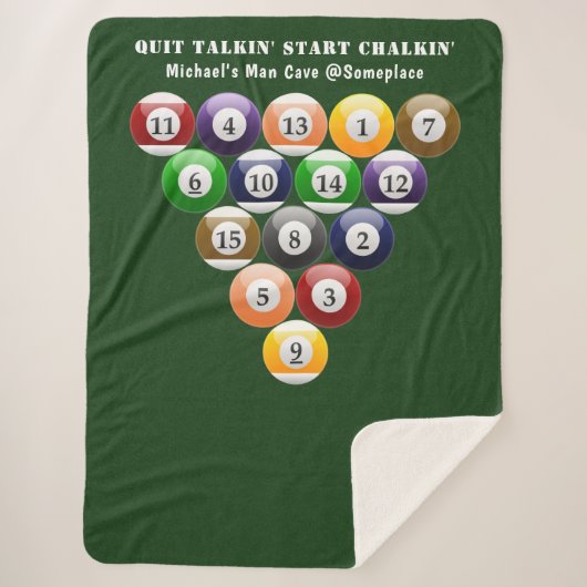 8ボールの棚のビリヤードボールの8ボールのプールのゲーム シェルパブランケット (正面)