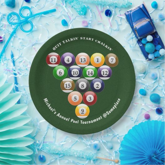 8ボールの棚のビリヤードボールの8ボールのプールのゲーム ペーパープレート (パーティー)