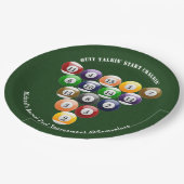 8ボールの棚のビリヤードボールの8ボールのプールのゲーム ペーパープレート (アングル)