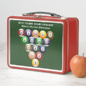 8ボールの棚のビリヤードボールの8ボールのプールのゲーム メタルランチボックス (インサイチュ)