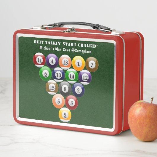 8ボールの棚のビリヤードボールの8ボールのプールのゲーム メタルランチボックス (インサイチュ)