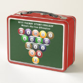 8ボールの棚のビリヤードボールの8ボールのプールのゲーム メタルランチボックス (裏面)