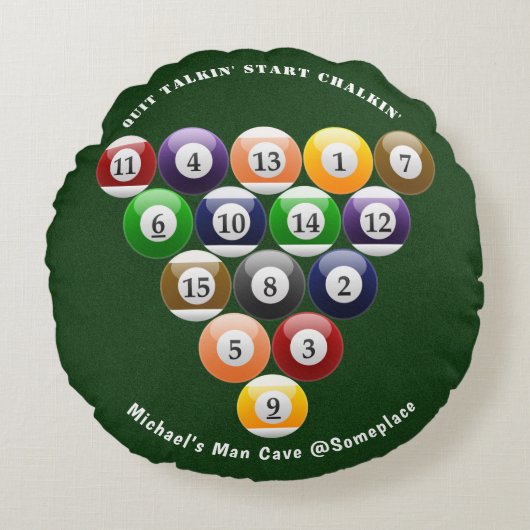 8ボールの棚のビリヤードボールの8ボールのプールのゲーム ラウンドクッション (正面)