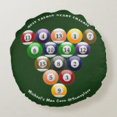 8ボールの棚のビリヤードボールの8ボールのプールのゲーム ラウンドクッション (裏面)