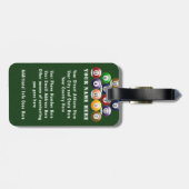 8ボールの棚のビリヤードボールの8ボールのプールのゲーム ラゲッジタグ (裏面横)