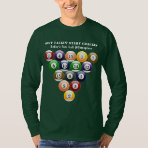 8ボールの棚のビリヤードボールの8ボールのプールのゲーム Tシャツ