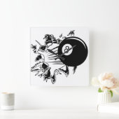 8ボールの突破 スクエア壁時計 (ホーム)