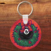 8ボールクリスマスウィースレッド キーホルダー (正面)