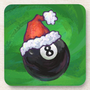 8ボールクリスマスグリーン コースター