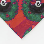 8ボールクリスマスリース フリースブランケット (角)