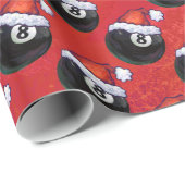 8ボールクリスマスレッドハット ラッピングペーパー (ロールコーナー)