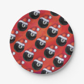 8ボールクリスマス ペーパープレート (正面)