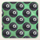 8ボールパターン スクエアペーパーコースター (正面)