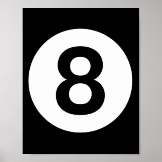 8ボールビリヤードのプールテーブルコスチューム8ボール ポスター (正面)