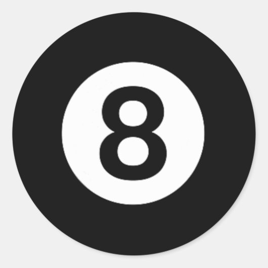 8ボールビリヤードのプールテーブルコスチューム8ボール ラウンドシール (正面)