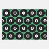 8ボールビリヤードデザインラッピング紙シート ラッピングペーパーシート (正面)