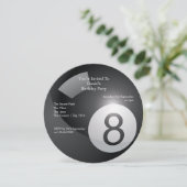 8ボールビリヤードパーティー 招待状 (スタンド正面)