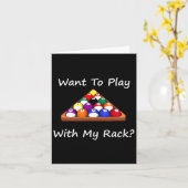 8ボールビリヤード又はプールリーグデザイン カード (黄色い花)