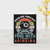 8ボールビリヤードPlを飲む変更プール カード (黄色い花)