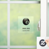 8ボールプールバー白 ウィンドウサイン (ホーム)