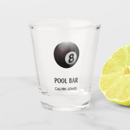 8ボールプールバー白 ショットグラス