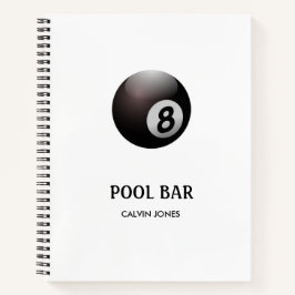8ボールプールバー白 ノートブック