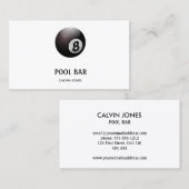 8ボールプールバー白 名刺 (正面/裏面)