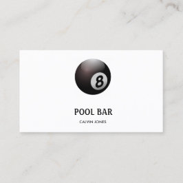 8ボールプールバー白 名刺