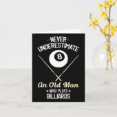 8ボールプールビリヤードおもしろい選手の恋人のパパギフト カード (黄色い花)