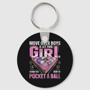 8ボールプールビリヤード引用文for A Pool Player Girl キーホルダー