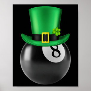 8ボールプールビリヤード愛好家St paddys dayレプレチャ ポスター