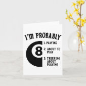 8ボールプールプレーヤービリヤードノベルティギフト カード (黄色い花)