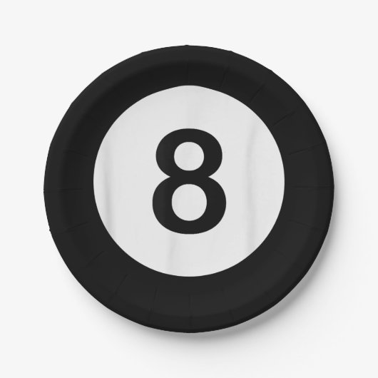 8ボールプールホールティーズ，シャーク·ラバー·ギフト ペーパープレート (正面)