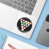 8ボールラックビリヤード球8ボールプールゲーム シール (ノートパソコンとiPhone)
