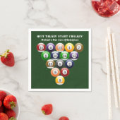 8ボールラックビリヤード球8ボールプールゲーム スタンダードカクテルナプキン (インサイチュ)