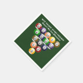 8ボールラックビリヤード球8ボールプールゲーム スタンダードカクテルナプキン (角)