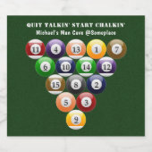 8ボールラックビリヤード球8ボールプールゲーム ビールラベル (シングルラベル)