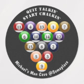 8ボールラックビリヤード球8ボールプールゲーム ラベル (デザイン2)