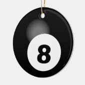 8ボール両面オーナメントラウンド セラミックオーナメント (左)