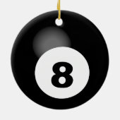 8ボール両面オーナメントラウンド セラミックオーナメント (裏面)