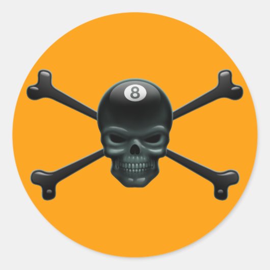 8ボール海賊 ラウンドシール (正面)