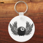 8ボール飛んでいるキーチェーン キーホルダー (正面)