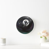 8ボール ラウンド壁時計 (ホーム)