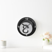8ボール ラウンド壁時計 (ホーム)