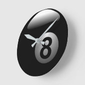 8ボール·ラウンド·クロック·スヌーカー·プール·ビリヤード ラウンド壁時計 (傾斜)