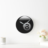 8ボール·ラウンド·クロック·スヌーカー·プール·ビリヤード ラウンド壁時計 (ホーム)